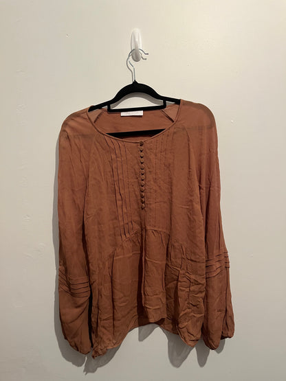 Mesop Brown Blouse - Size M